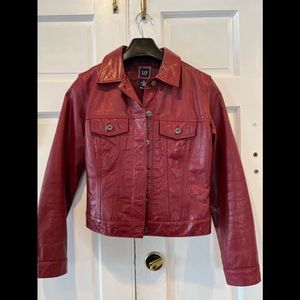 Red GAP Genuine Leather Jacket
